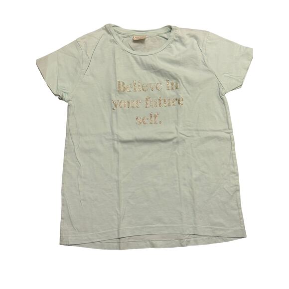 Zara Believe In Yourself Teal Shirt Size 152 11/12 - Picture 1 of 3